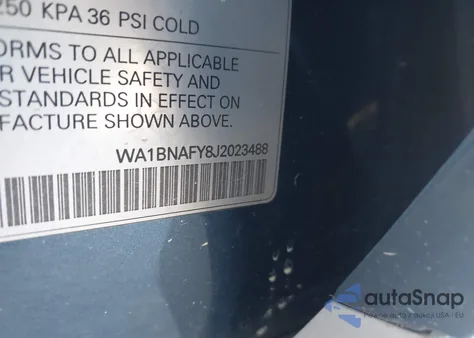 2018 Audi Q5 2.0T Premium/2.0T Tech Premium from USA, damaged, VIN WA1BNAFY8J2023488